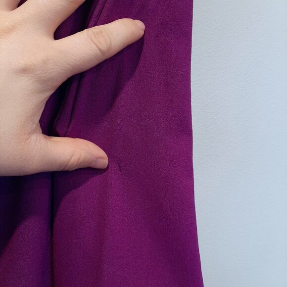 Vintage Havana High Low Sequin Top Long Sleeve Purple Metallic Blouse - Picture 9 of 11